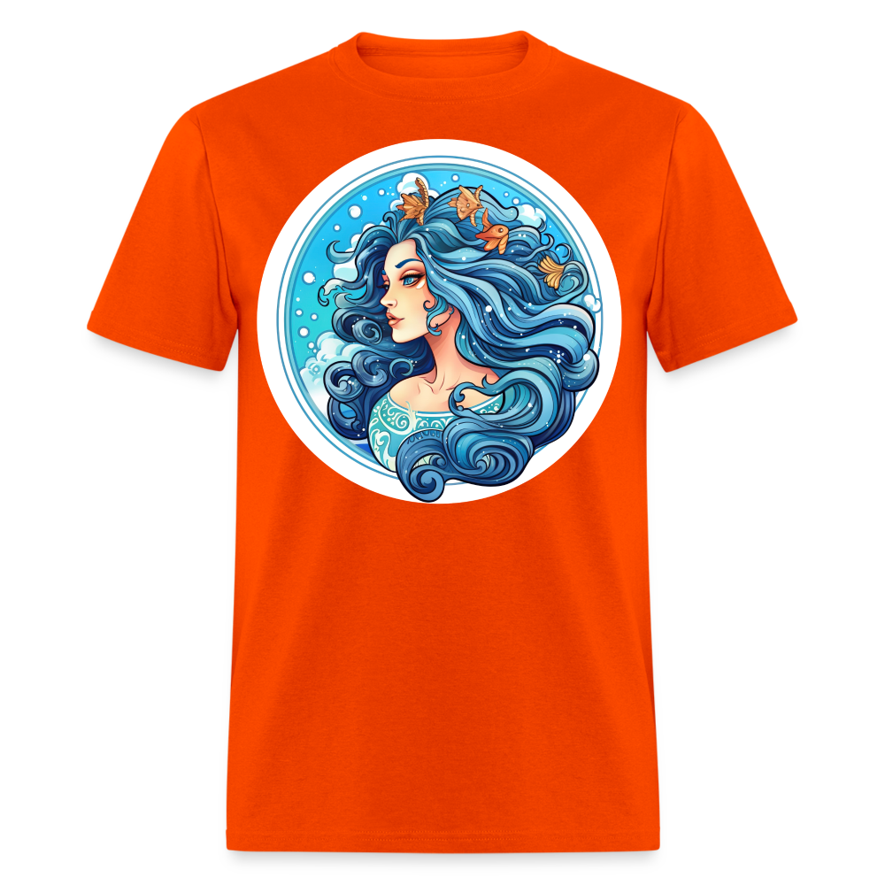 Men's Symbol Aquarius Classic T-Shirt - orange