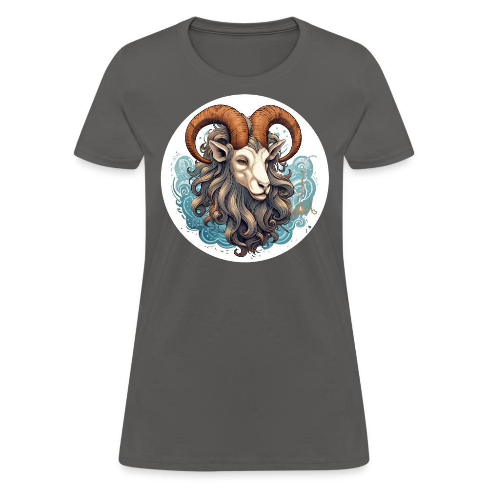 Women's Symbol Capricorn T-Shirt - charcoal