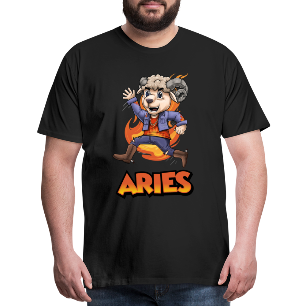 Men's Playful Aries Premium T-Shirt - black