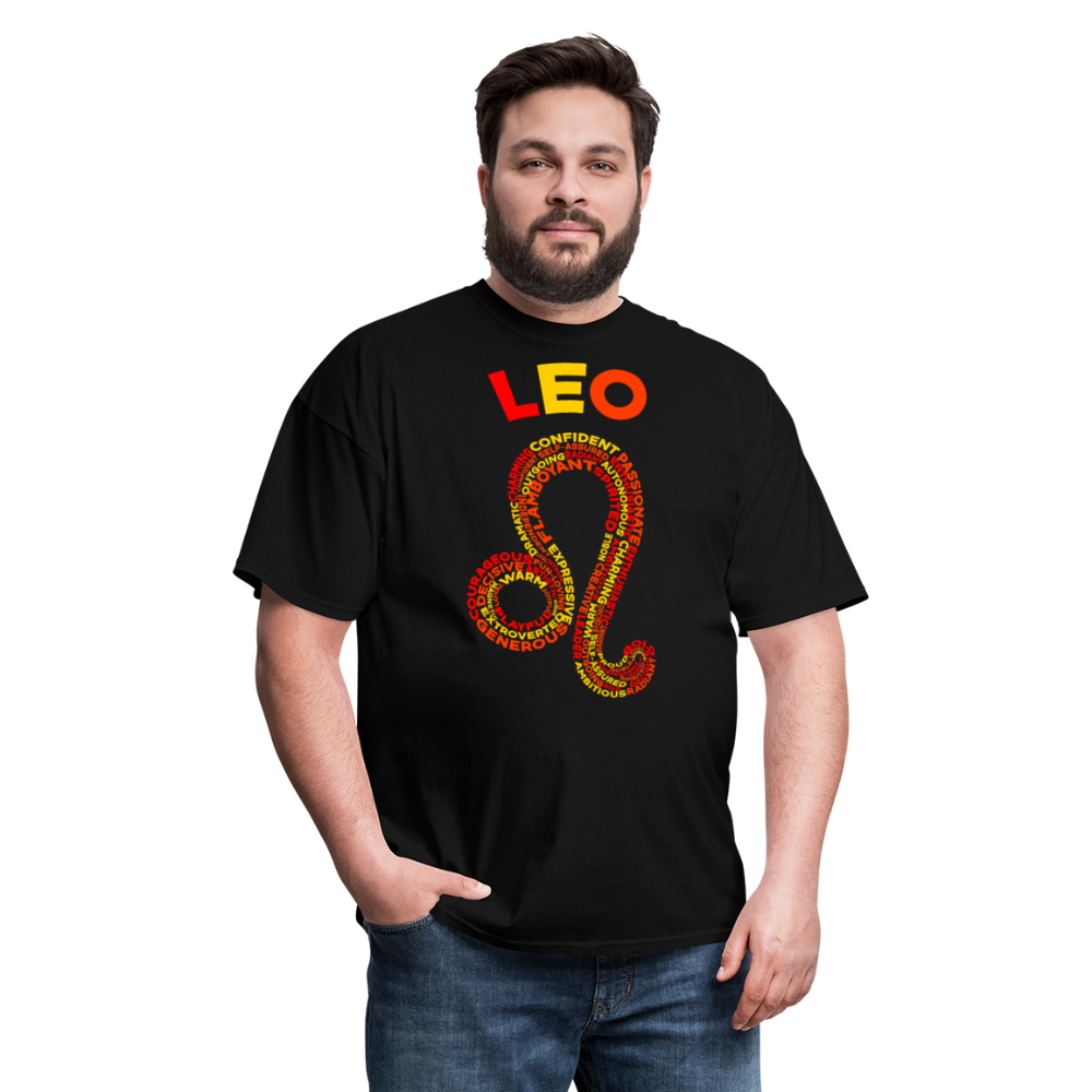 Men's Power Words Leo Classic T-Shirt - black