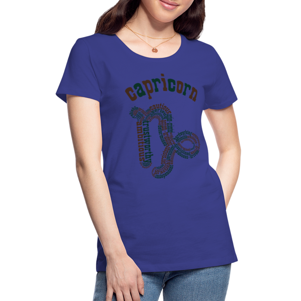 Women's Power Words Capricorn Premium T-Shirt - royal blue