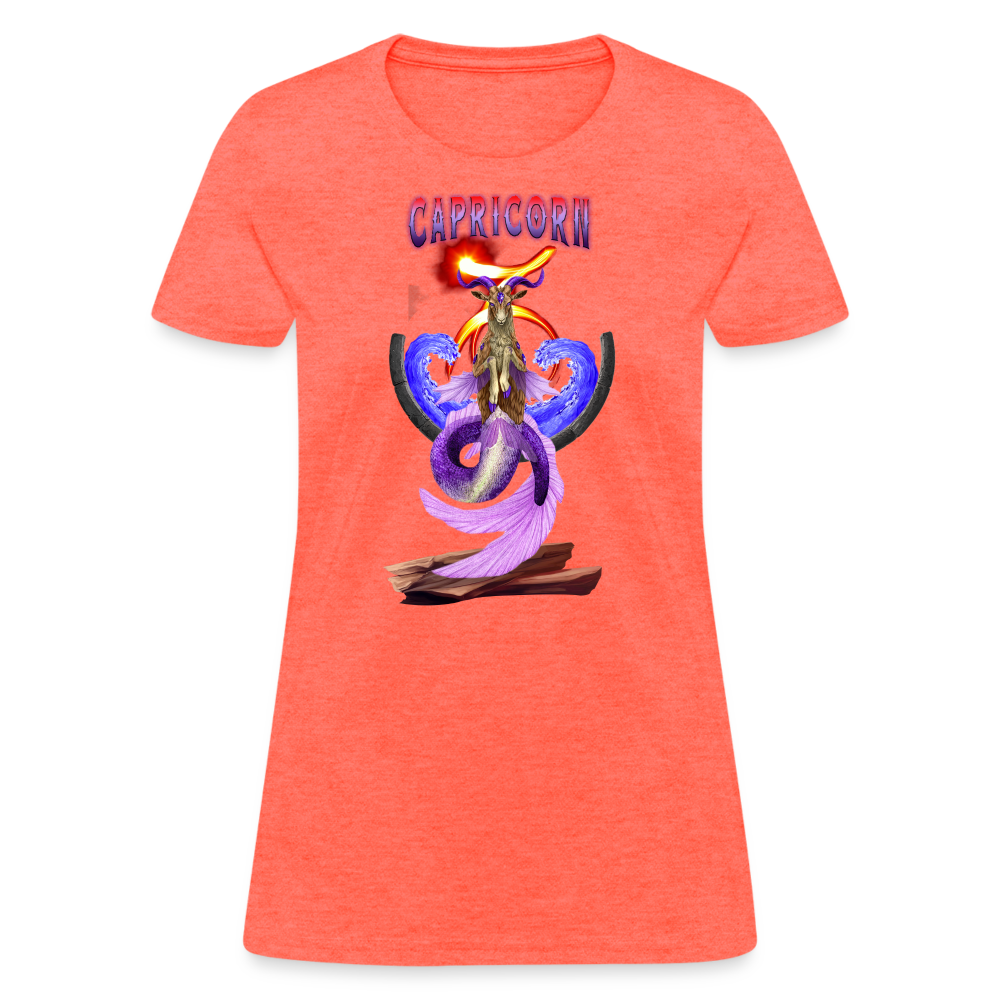 Astral Capricorn Women's T-Shirt - heather coral