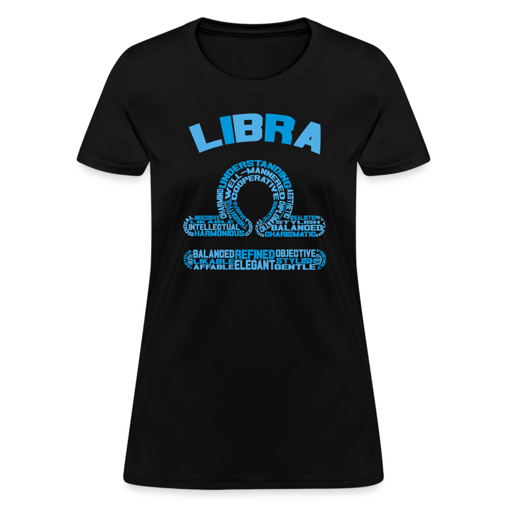 Women's Power Words Libra T-Shirt - black