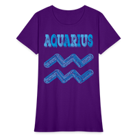 Thumbnail for Women's Power Words Aquarius T-Shirt - purple