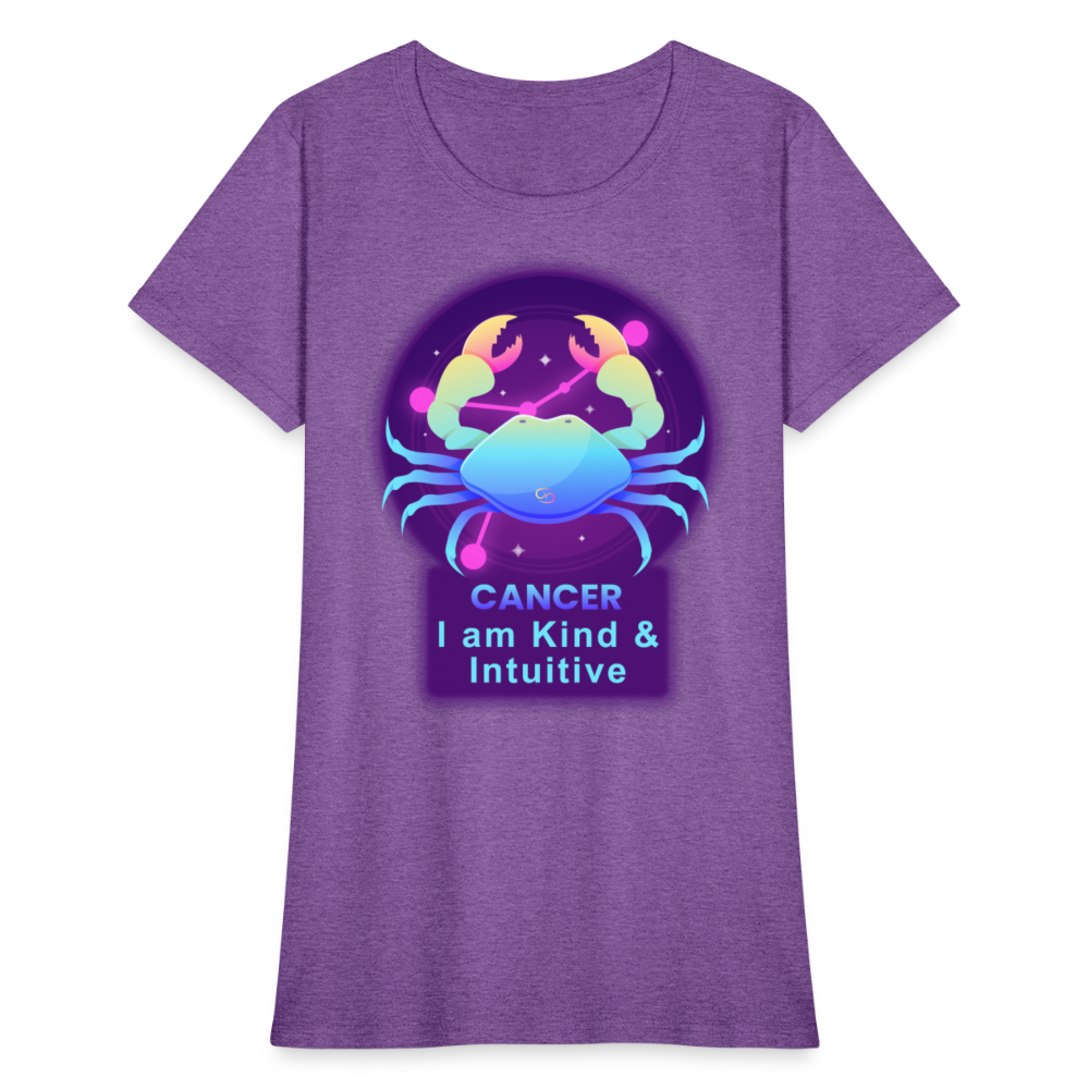 Women's Neon Cancer T-Shirt - purple heather