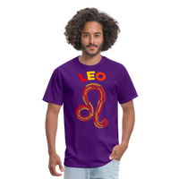 Thumbnail for Men's Power Words Leo Classic T-Shirt - purple