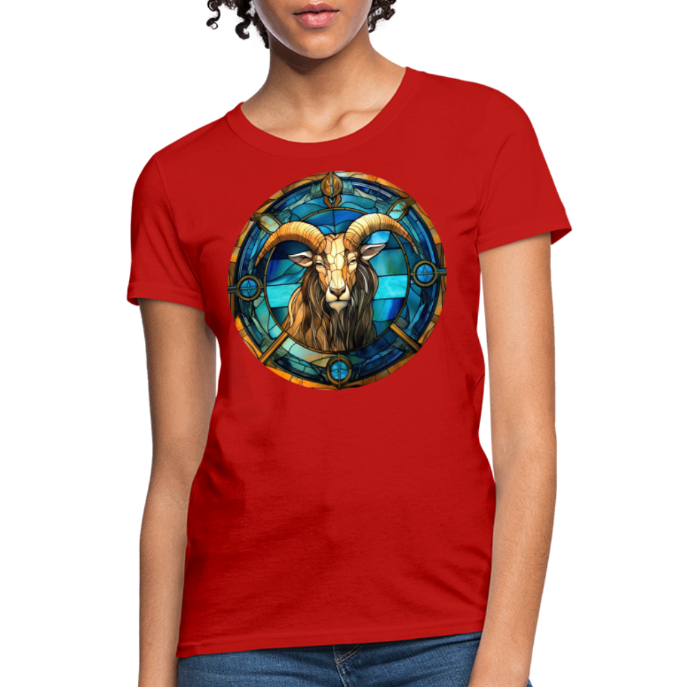 Women's Mosaic Capricorn T-Shirt - red