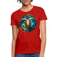 Thumbnail for Women's Mosaic Capricorn T-Shirt - red