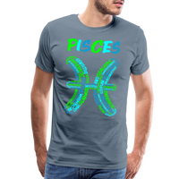 Thumbnail for Men's Power Words Pisces Premium T-Shirt - steel blue