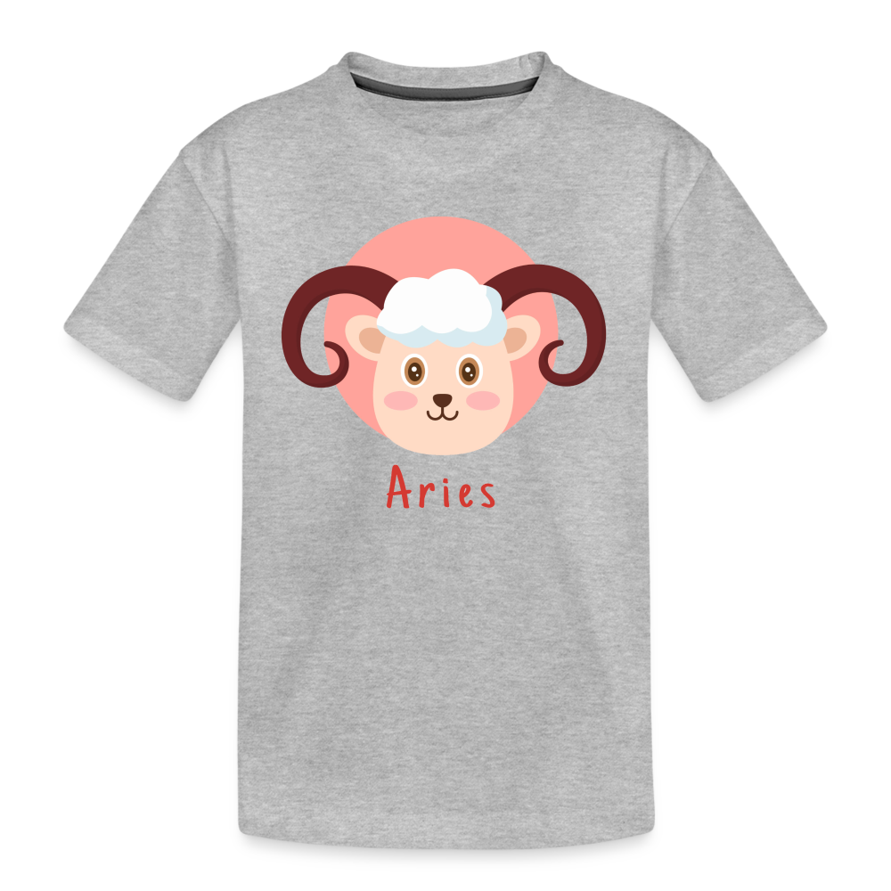 Kid’s Astro Toon Aries Premium Organic T-Shirt - heather gray