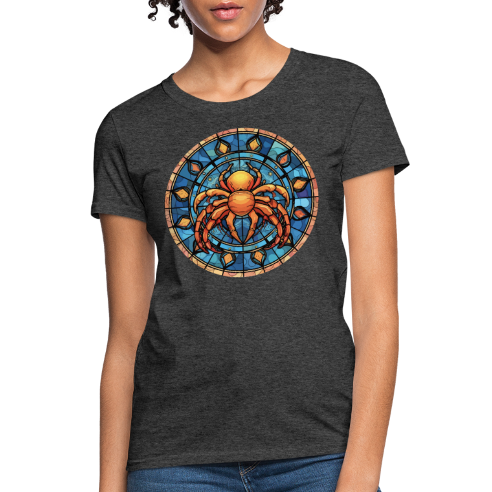 Women's Mosaic Cancer T-Shirt - heather black