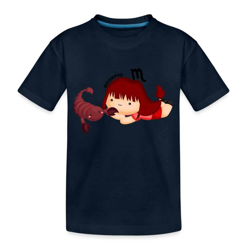 Kid’s Astro Girl Scorpio Premium Organic T-Shirt - deep navy