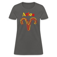 Thumbnail for Women's Power Words Aries T-Shirt - charcoal