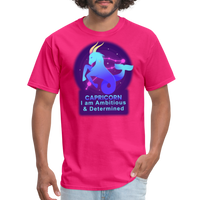 Thumbnail for Men's Neon Capricorn Classic T-Shirt - fuchsia