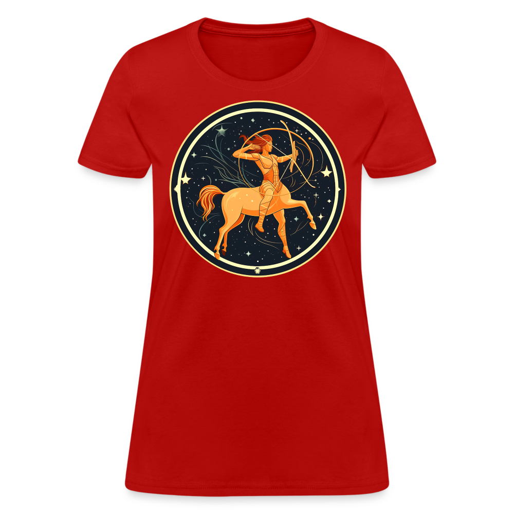 Women's Mystic Sagittarius T-Shirt - red