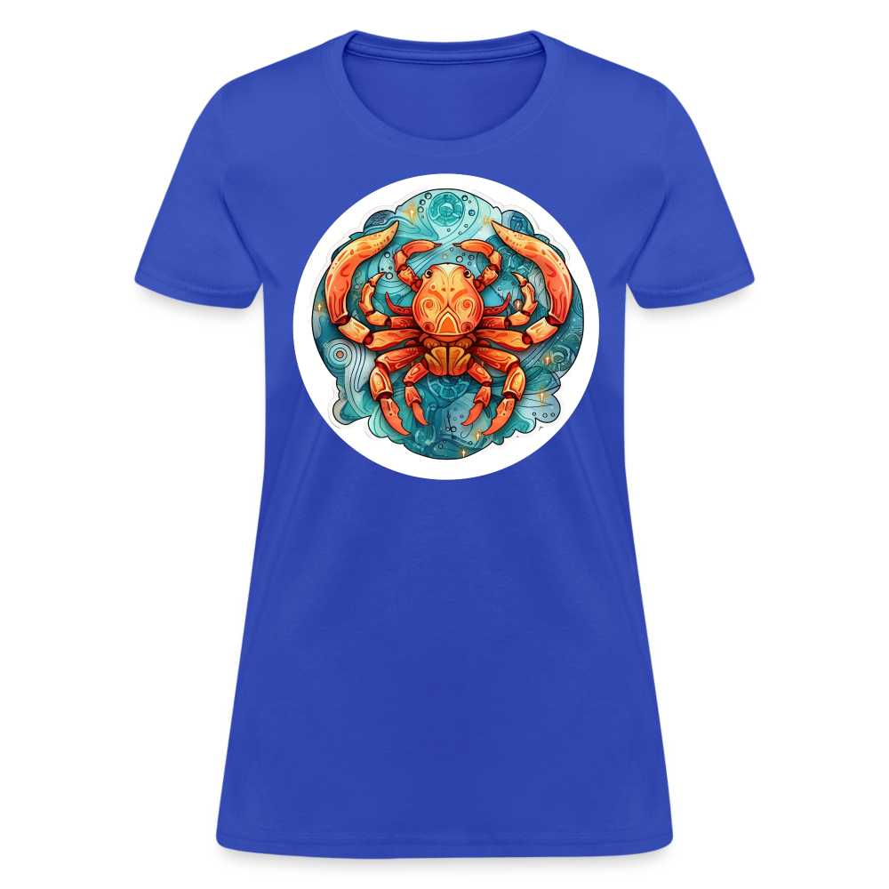 Women's Symbol Cancer T-Shirt - royal blue