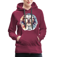 Thumbnail for Women’s Mythical Gemini Premium Hoodie - burgundy