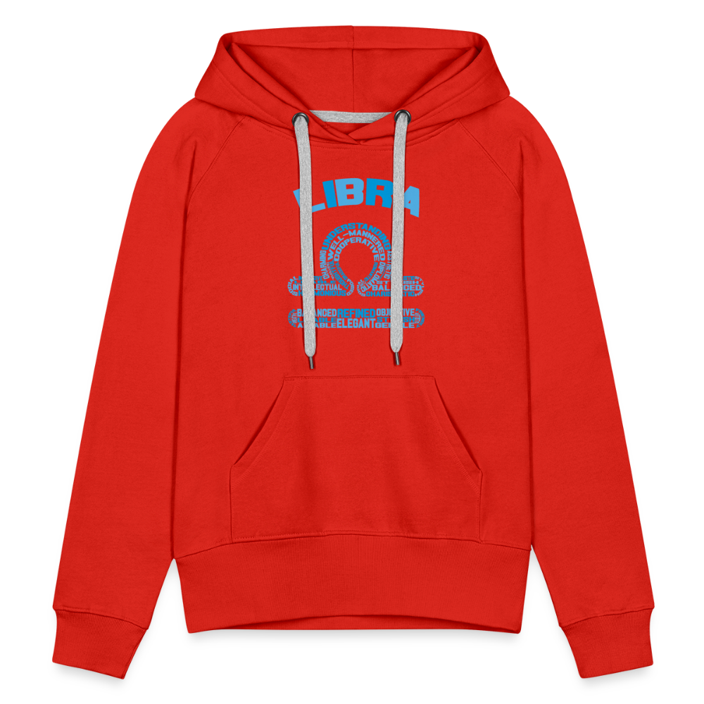 Women's Power Words Libra Premium Hoodie - red