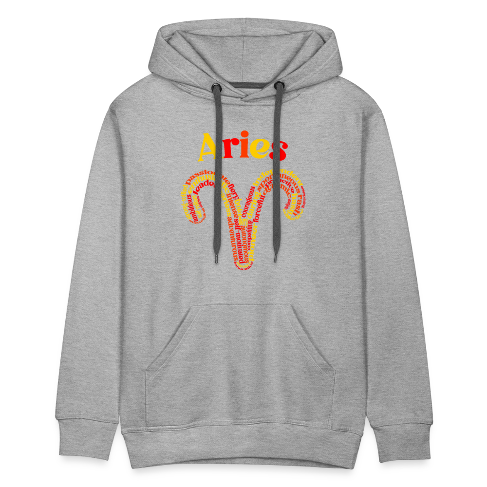 Men's Power Words Aries Premium Hoodie - heather grey