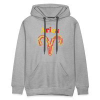 Thumbnail for Men's Power Words Aries Premium Hoodie - heather grey