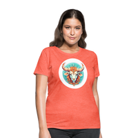 Thumbnail for Women's Symbol Taurus T-Shirt - heather coral