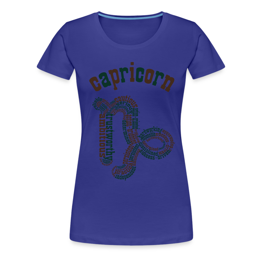 Women's Power Words Capricorn Premium T-Shirt - royal blue