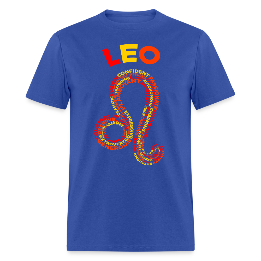 Men's Power Words Leo Classic T-Shirt - royal blue