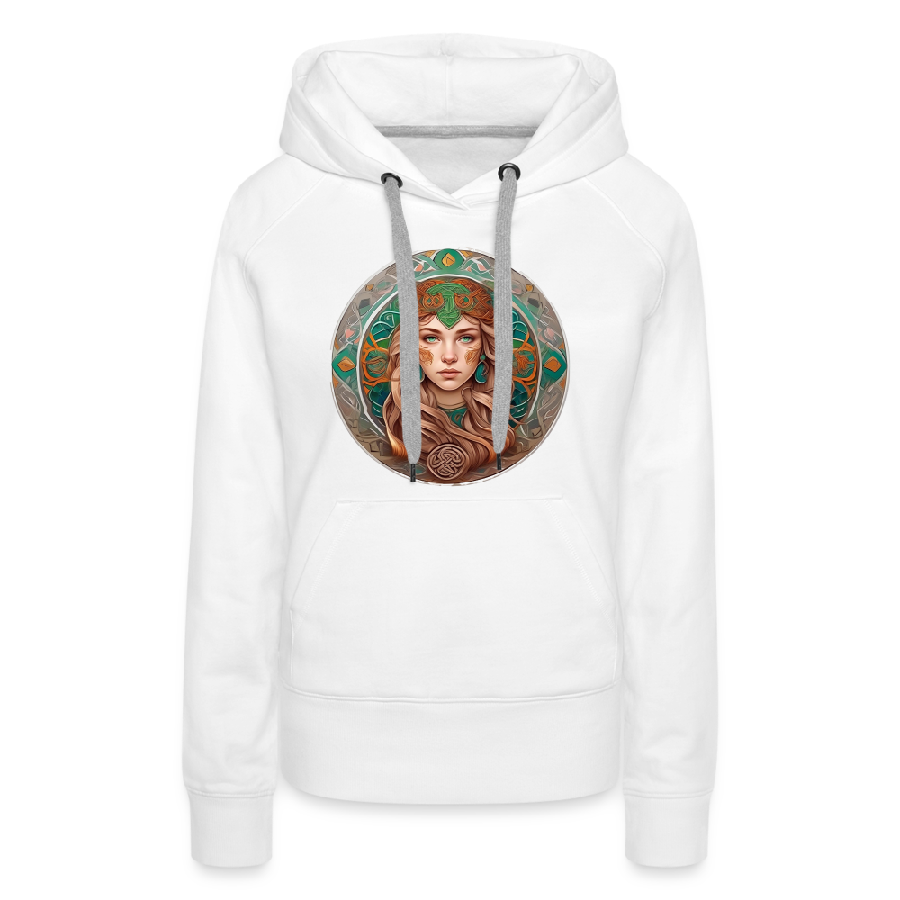 Women’s Mythical Virgo Premium Hoodie - white