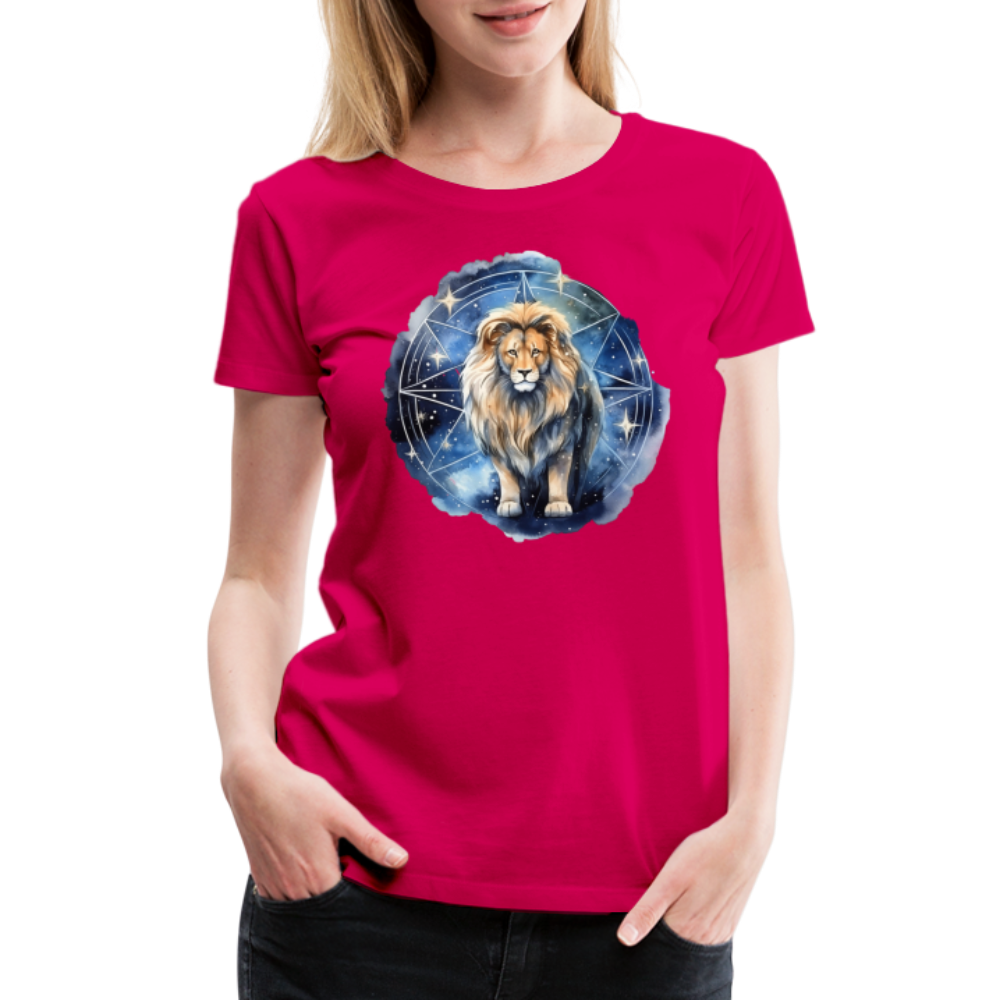 Women's Mythical Words Leo Premium T-Shirt - dark pink