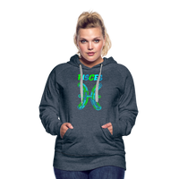 Thumbnail for Women's Power Words Pisces Premium Hoodie - heather denim