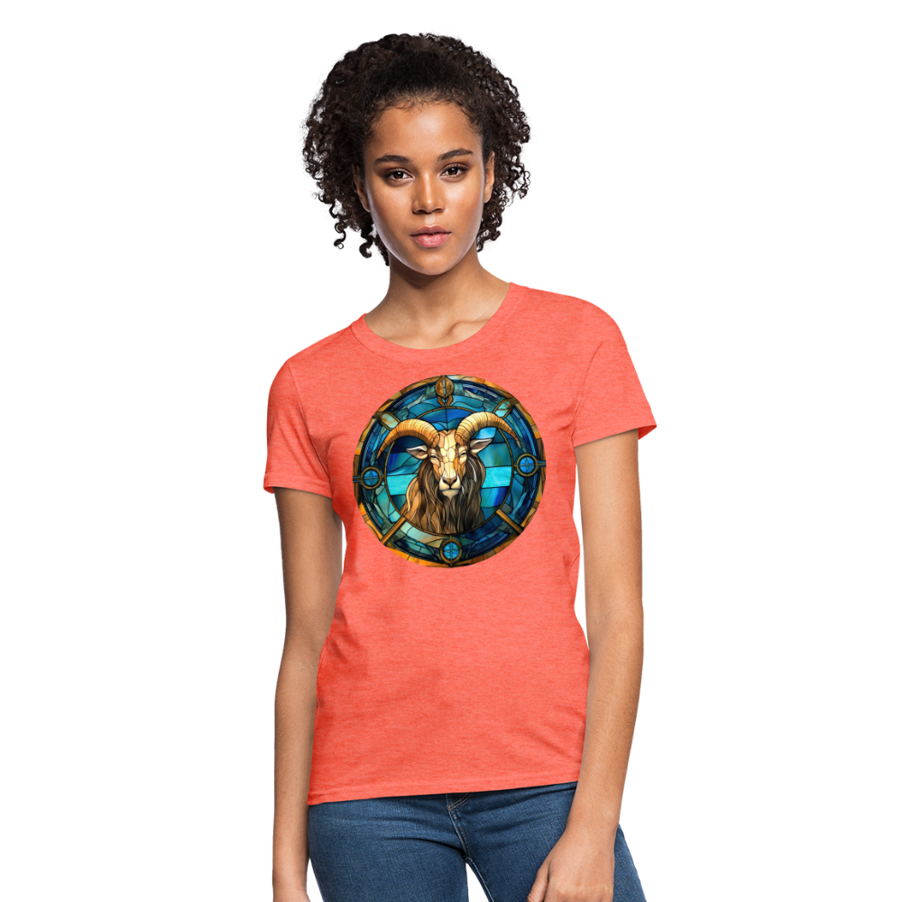 Women's Mosaic Capricorn T-Shirt - heather coral