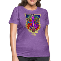 Thumbnail for Women's Cosmic Aries Design T-Shirt - purple heather