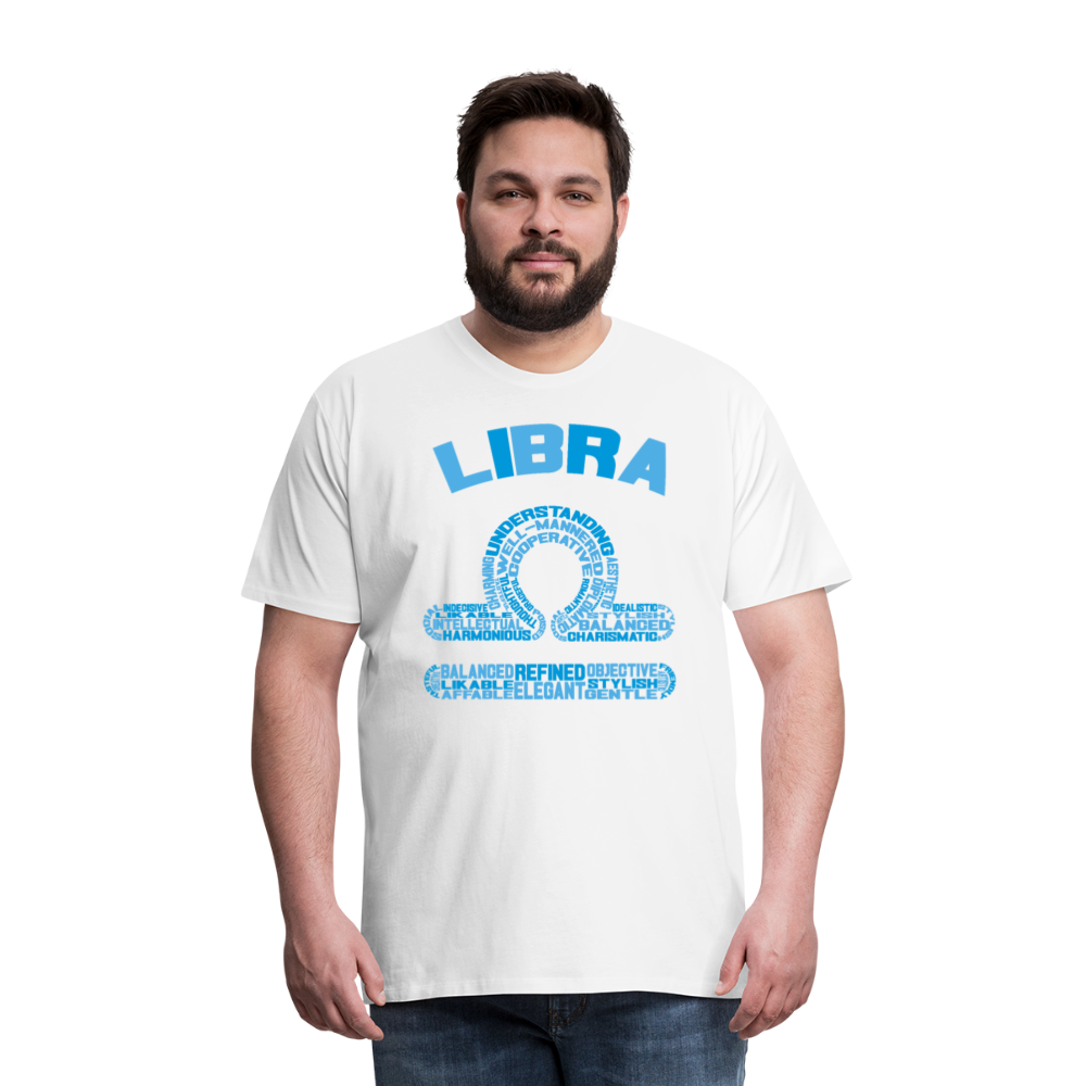 Men's Power Words Libra Premium T-Shirt - white