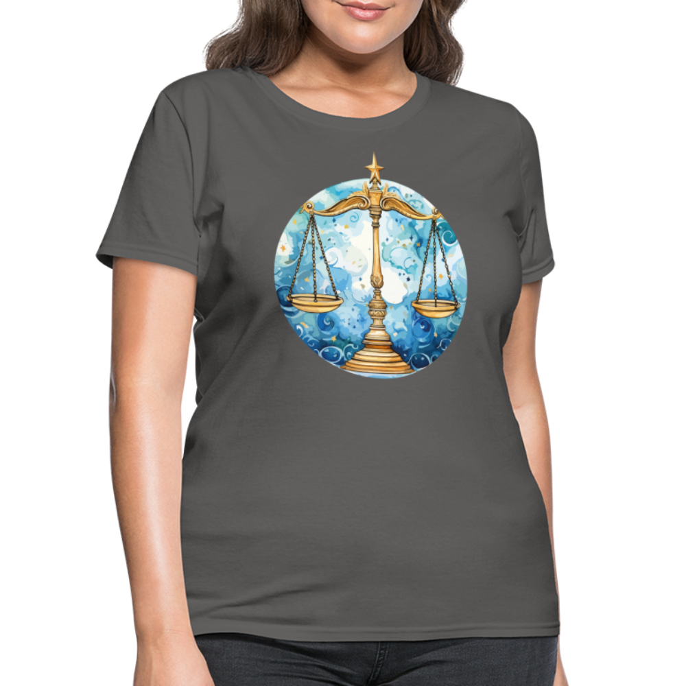 Women's Mythical Libra T-Shirt - charcoal