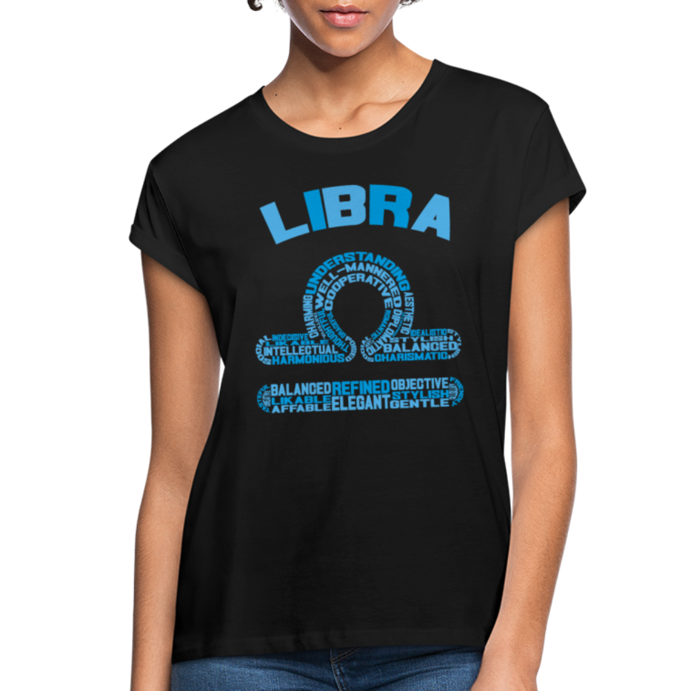 Women's Power Words Libra Relaxed Fit T-Shirt - black