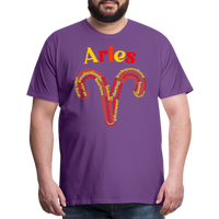 Thumbnail for Men's Power Words Aries Premium T-Shirt - purple