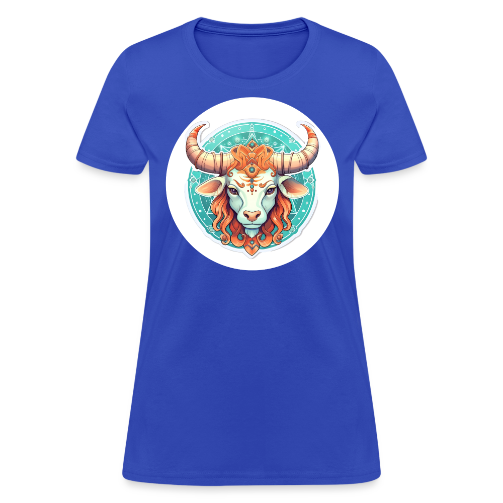 Women's Symbol Taurus T-Shirt - royal blue