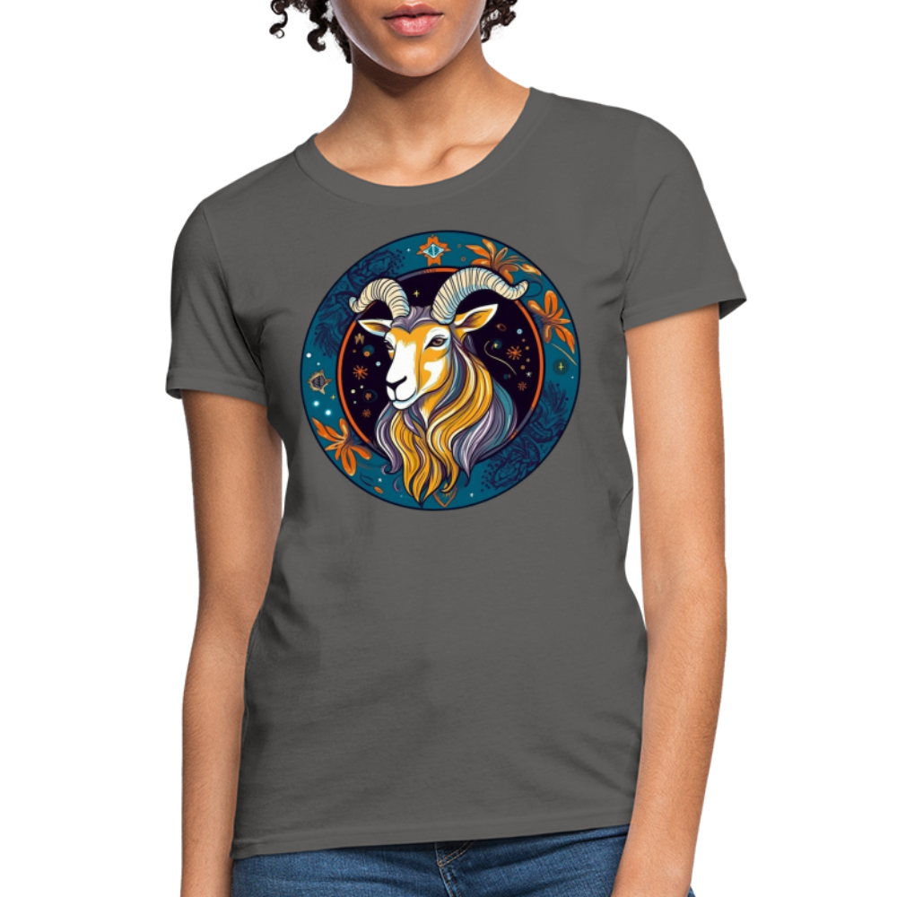 Women's Mythical Capricorn T-Shirt - charcoal