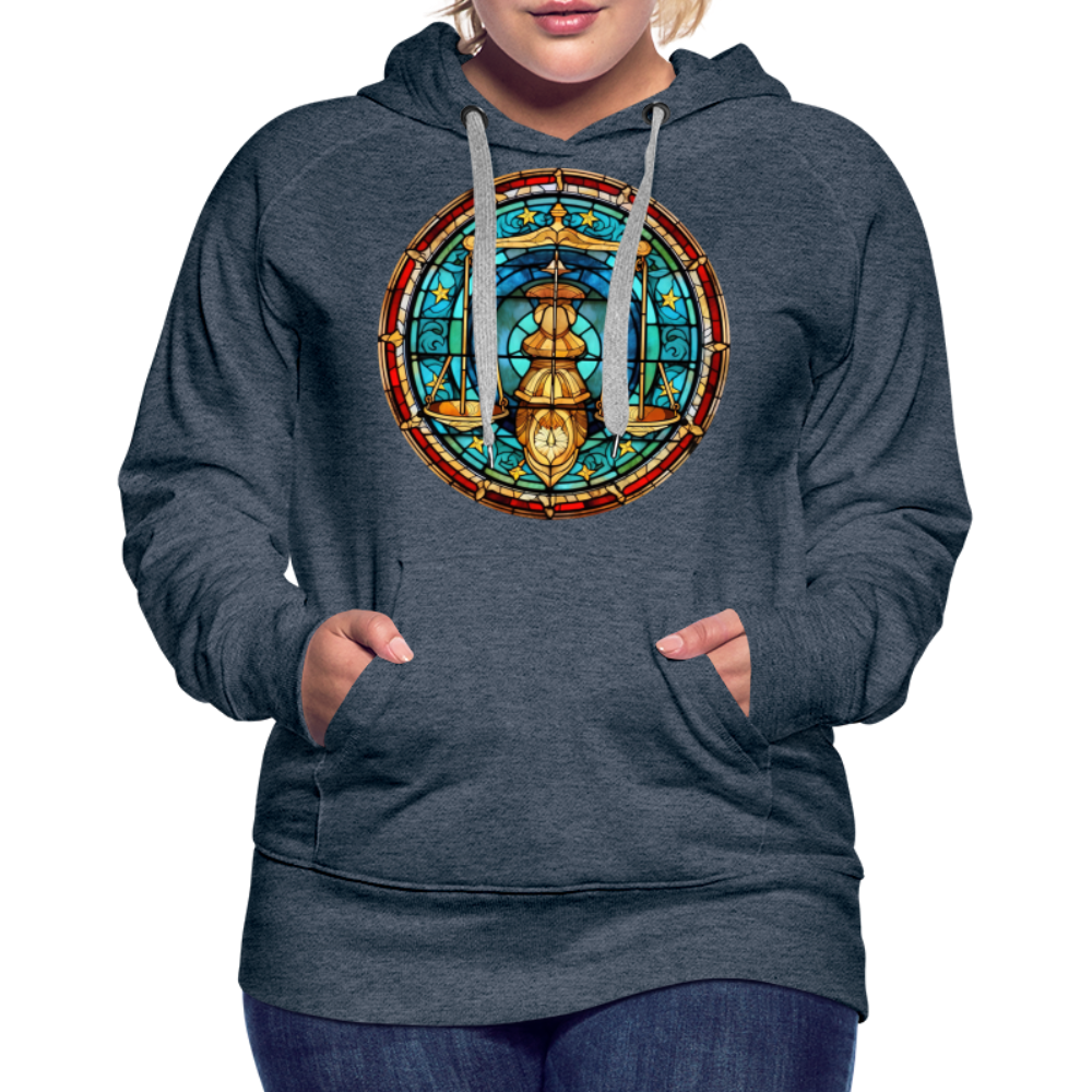 Women’s Mosaic Libra Premium Hoodie - heather denim