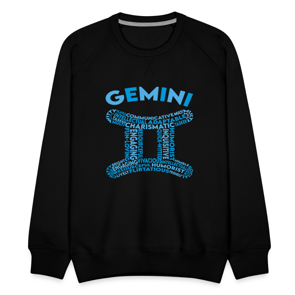 Men's Power Words Gemini Premium Sweatshirt - black