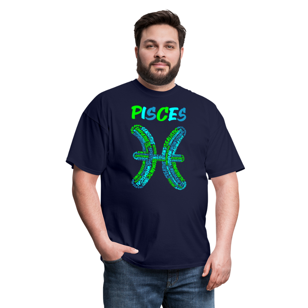 Men's Power Words Pisces Classic T-Shirt - navy