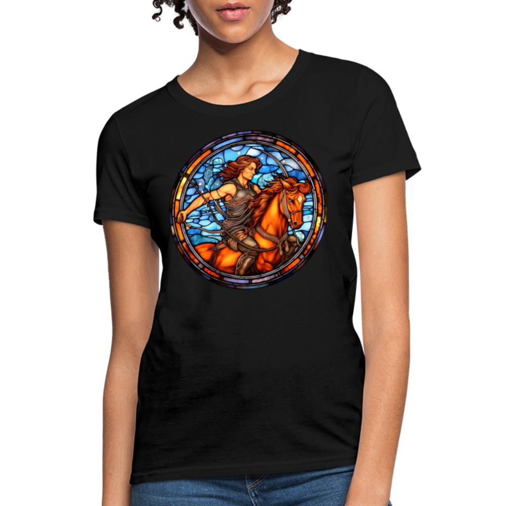 Women's Mosaic Sagittarius T-Shirt - black