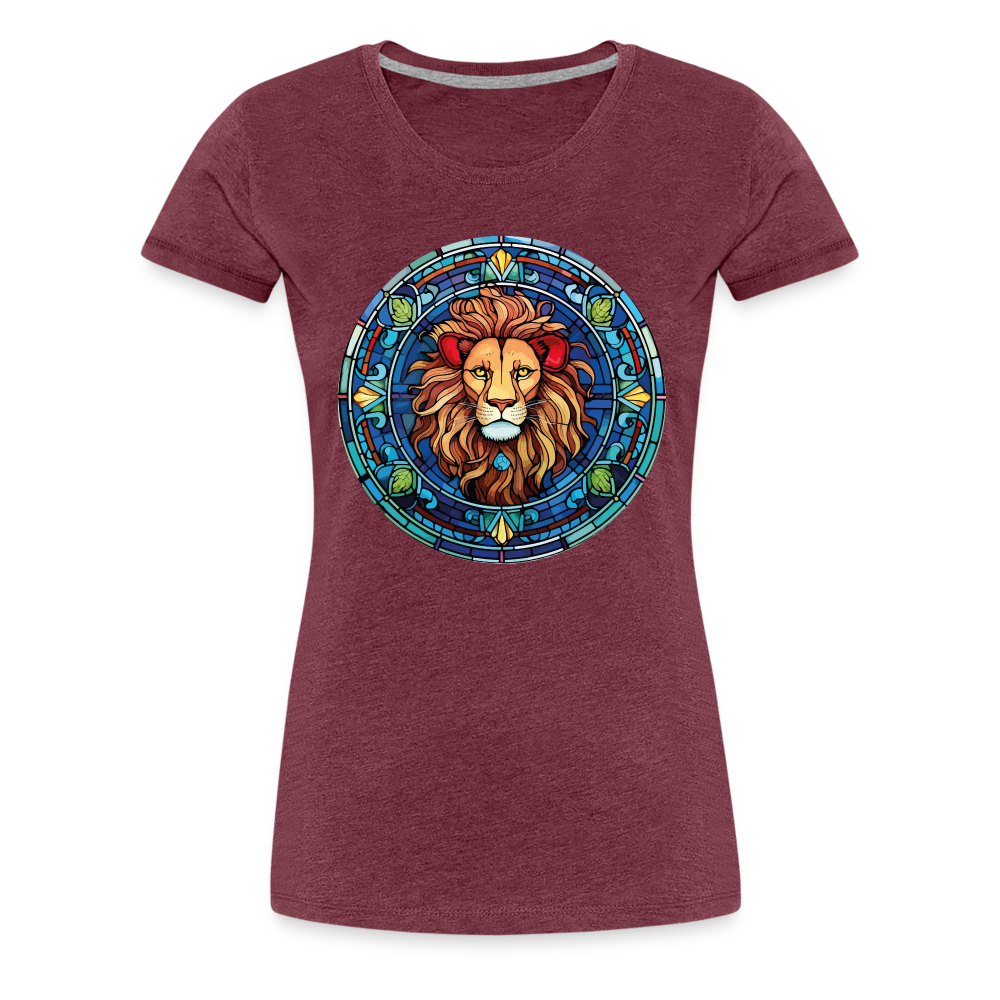 Women's Mosaic Leo Premium T-Shirt - heather burgundy