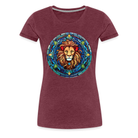 Thumbnail for Women's Mosaic Leo Premium T-Shirt - heather burgundy