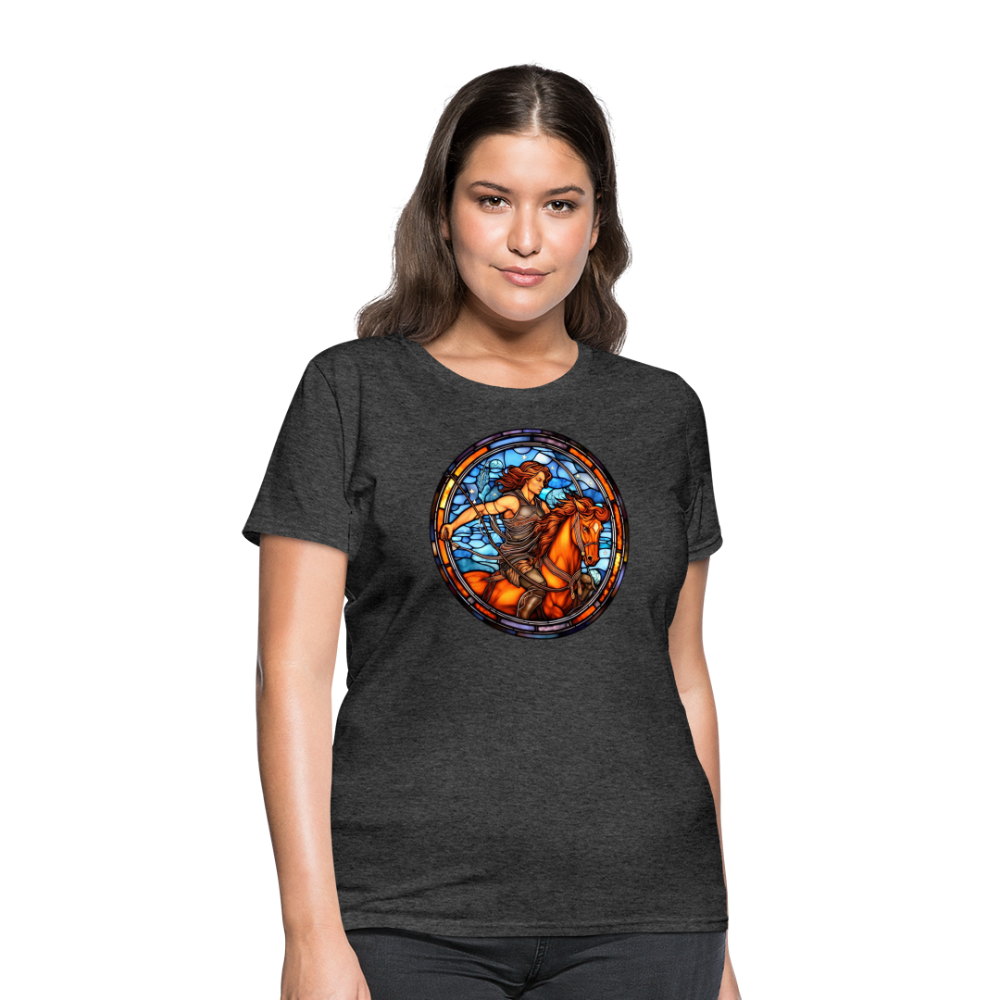 Women's Mosaic Sagittarius T-Shirt - heather black