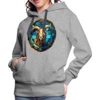 Thumbnail for Women’s Mosaic Capricorn Premium Hoodie - heather grey