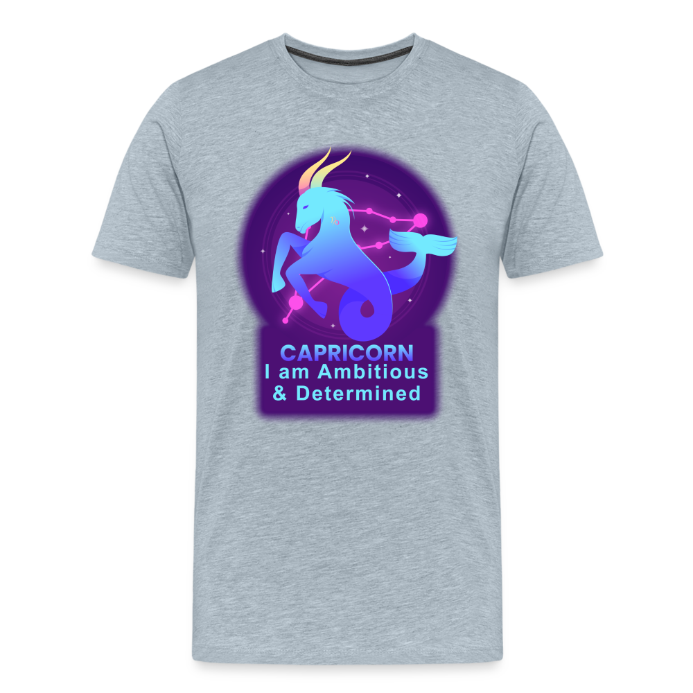 Men's Neon Capricorn Premium T-Shirt - heather ice blue