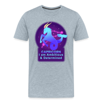 Thumbnail for Men's Neon Capricorn Premium T-Shirt - heather ice blue