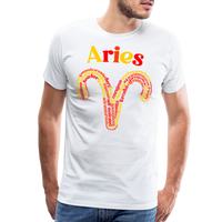 Thumbnail for Men's Power Words Aries Premium T-Shirt - white