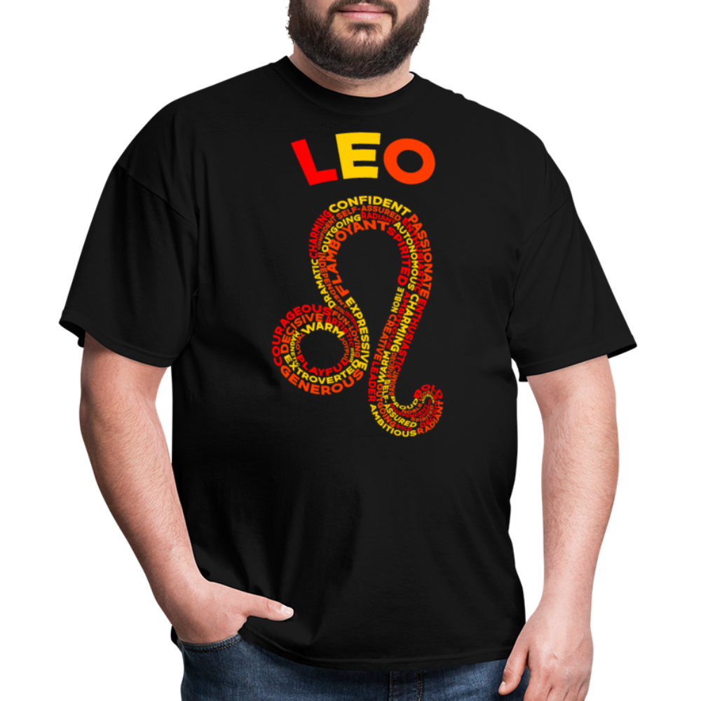 Men's Power Words Leo Classic T-Shirt - black